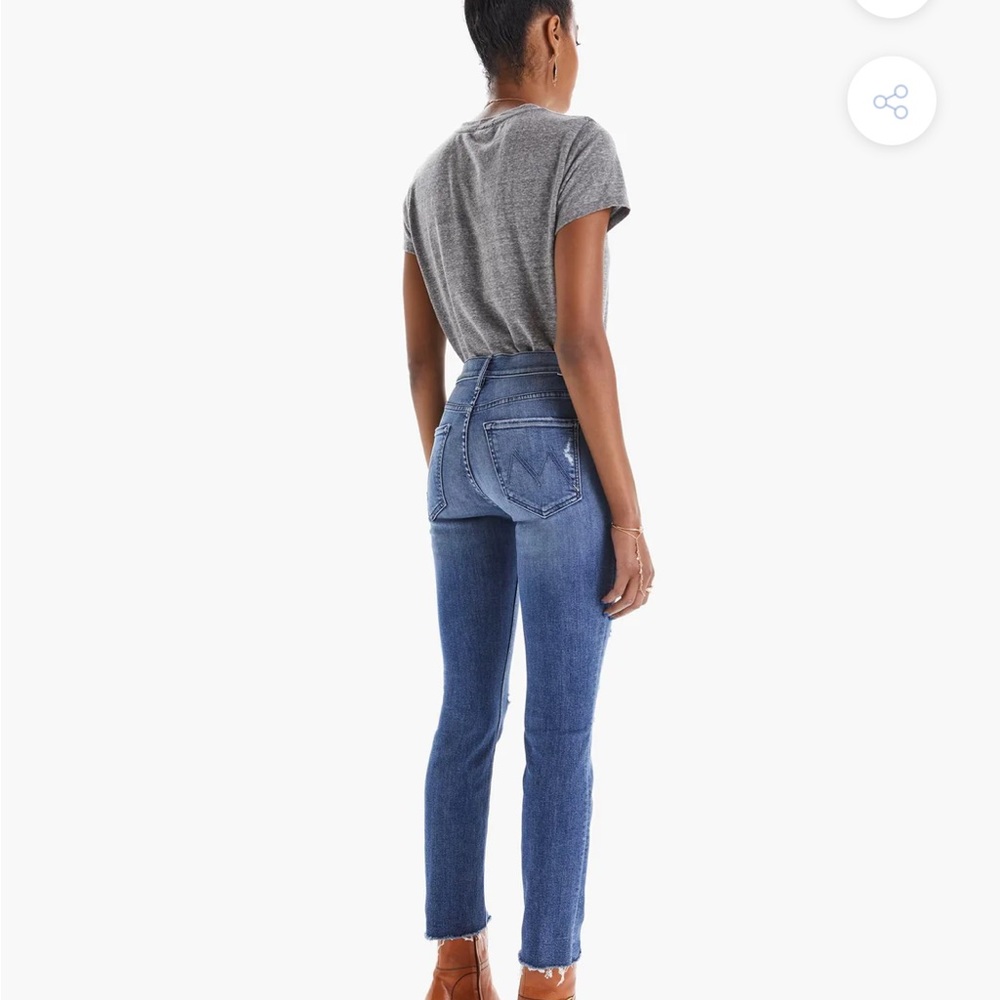 MOTHER DENIM  - WEEKEND WARRIOR THE MID RISE DAZZLER ANKLE FRAY NWT 33 32